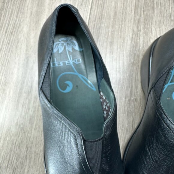 Dansko Arden Clog Shoes Women 37 Slip-on Round Toe Cushioned Leather Black - Picture 10 of 13